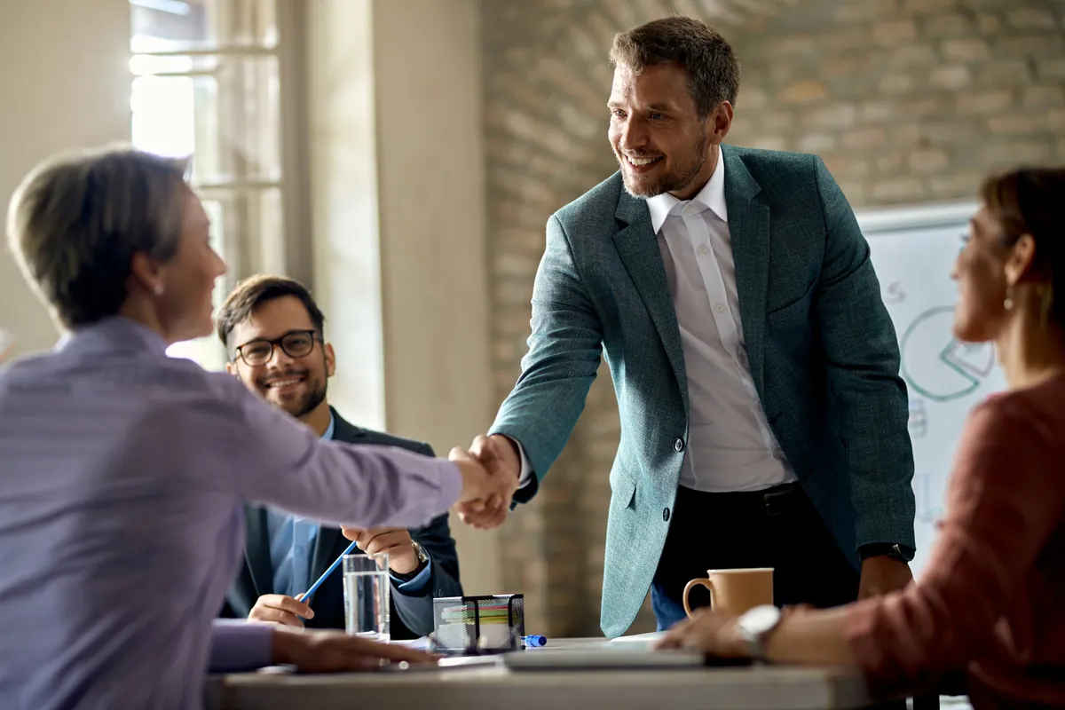 Closing meeting for a business sale